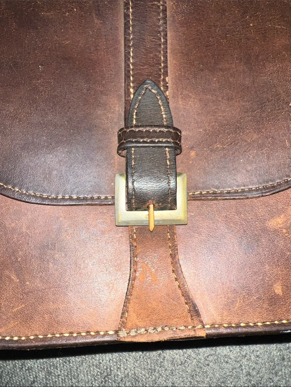 Classic Brown Leather Crossbody Bag